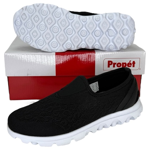 Propet Travelactive Black Mesh Slip-On Womens Sneakers Size 7M - Picture 10 of 11